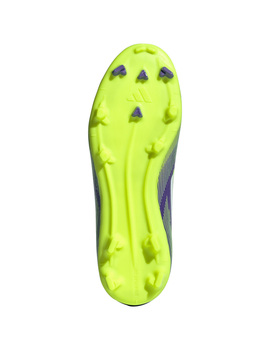 bota de fútbol sala adidas F50 LEAGUE FG/MG Jr. morado/verde.