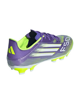 bota fútbol adidas F50 LEAGUE MG, morado/verde
