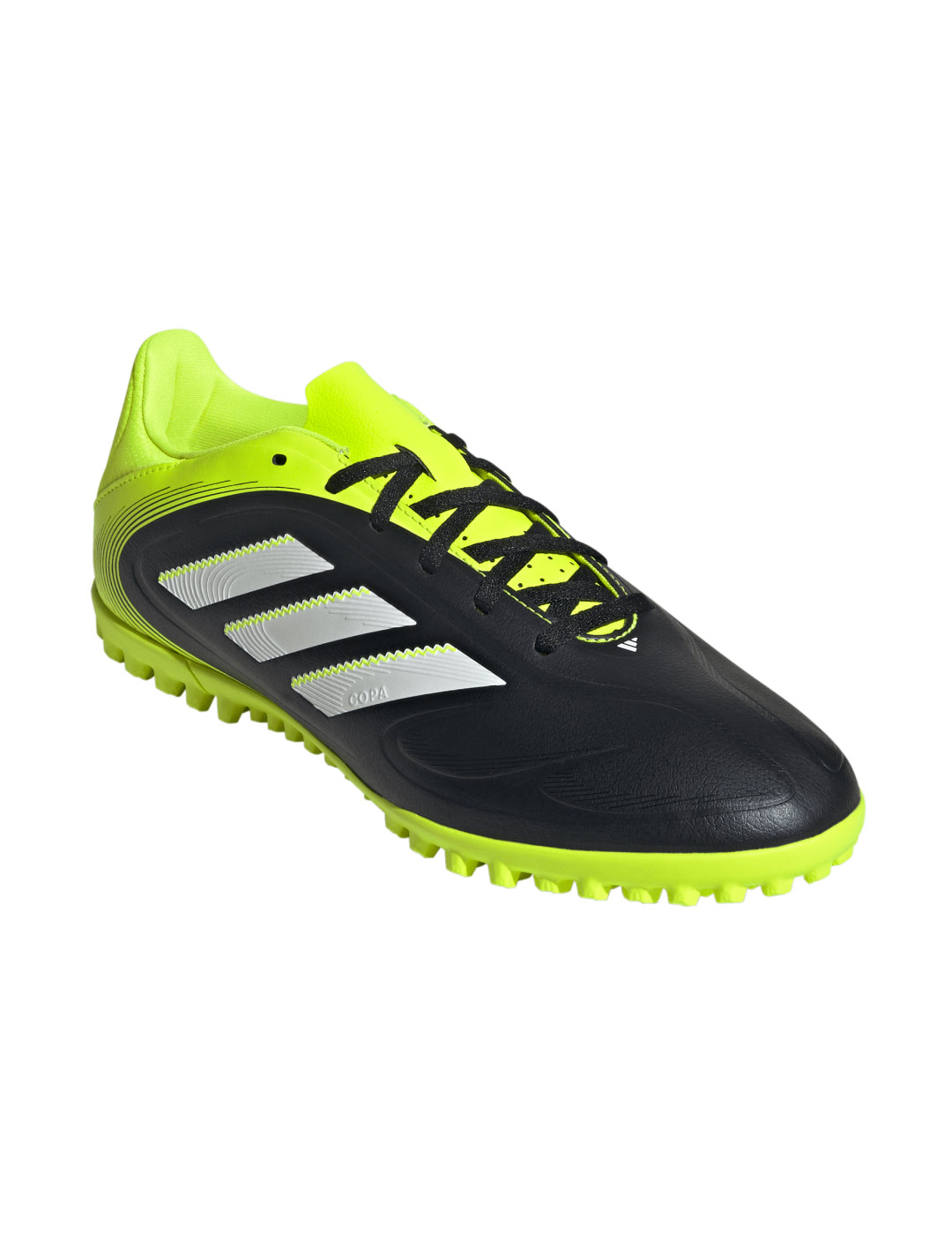 bota de fútbol adidas COPA PURE III CLUB Turf, negro/fluor