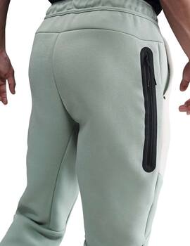 pantalón nike hombre N TECH MEN'S FLEECE JOGGERS, verde/blanco