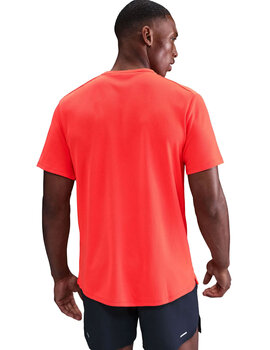 camiseta running manga corta técnica nike MILER, naranja fluor