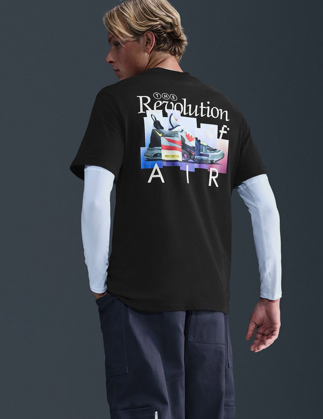 camiseta manga corta nike sportwear, negro