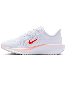 zapatilla running nike  QUEST 6 mujer, running, blanco/rojo