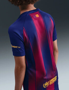 camiseta F.C. Barcelona azul grana junior 2025/26