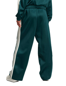 pantalón de chandal adidas oversize tres bandas mujer STADIUM TP, verde/blanco