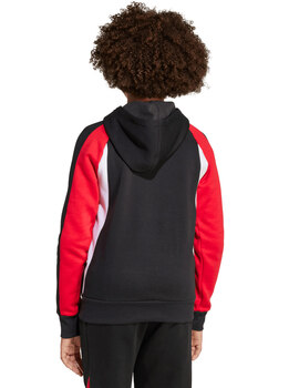 sudadera de capucha adidas junior, negro/rojo