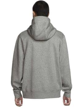 sudadera capucha nike  CLUB MEN'S PULLOVER, gris
