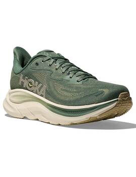 zapatilla running Clifton 10 hombre, verde kaki