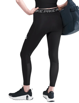 malla mujer NIKE PRO WOMEN'S MID-RISE 7/8 MESH-, negro/blanco