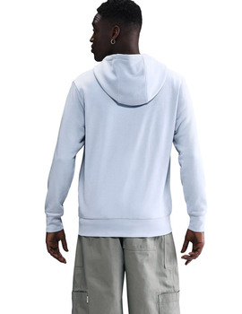 sudadera nike abierta con cremallera CLUB gris/celeste