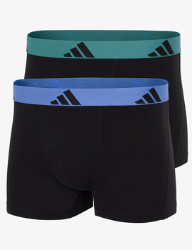 boxer adidas  2P FLEX COTTON negro/verde