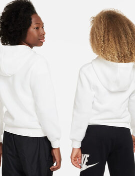 sudadera con capucha nike junior  SPORTSWEAR CLUB, blanco