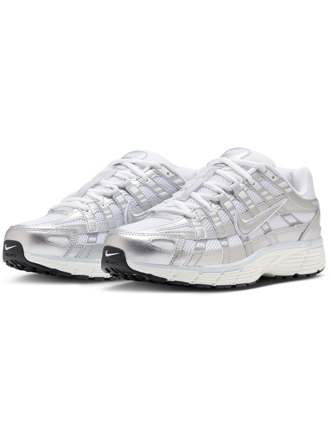 nike P-6000 mujer, blanco/plata