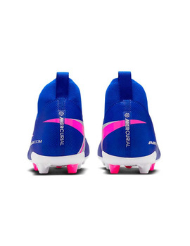 bota de fútbol nike JR ZOOM SUPERFLY 10 ACADEMY AG, azulón/blanco