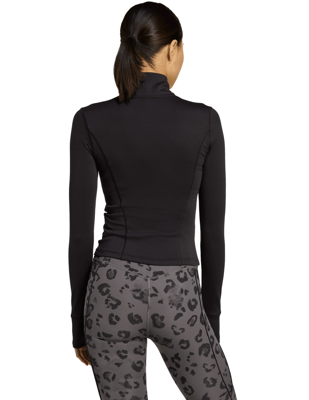 chaqueta técnica adidas con cremallera ajustada mujer, negro