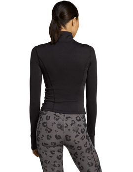 chaqueta técnica  adidas con cremallera ajustada mujer, negro