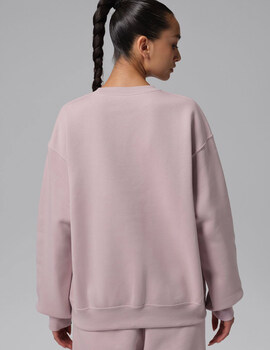 sudadera mujer cuello redondo JORDAN BROOKLYN FLEECE, rosa