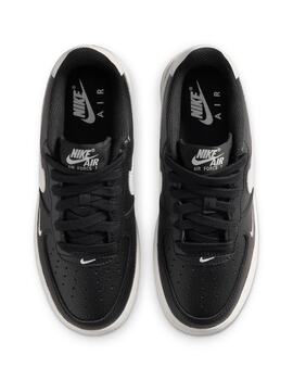 nike AIR FORCE 1 MS jr., negro