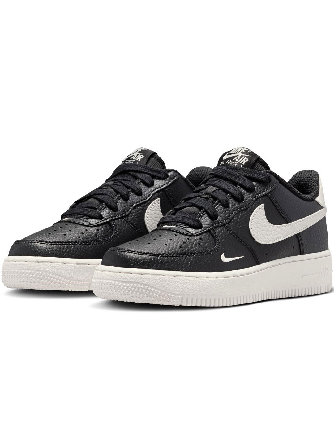 nike AIR FORCE 1 MS jr., negro