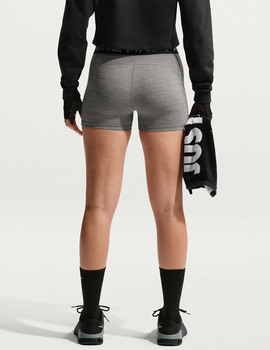 short NIKE PRO WOMEN'S MID-RISE 3" BIKER, gris/negro