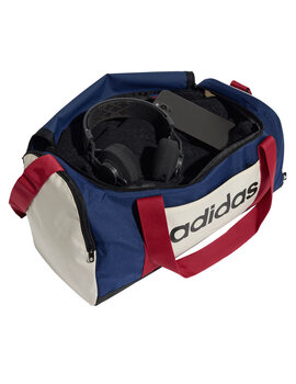 bolsa de deportes adidas LINEAR DUF talla S, marino/blanco