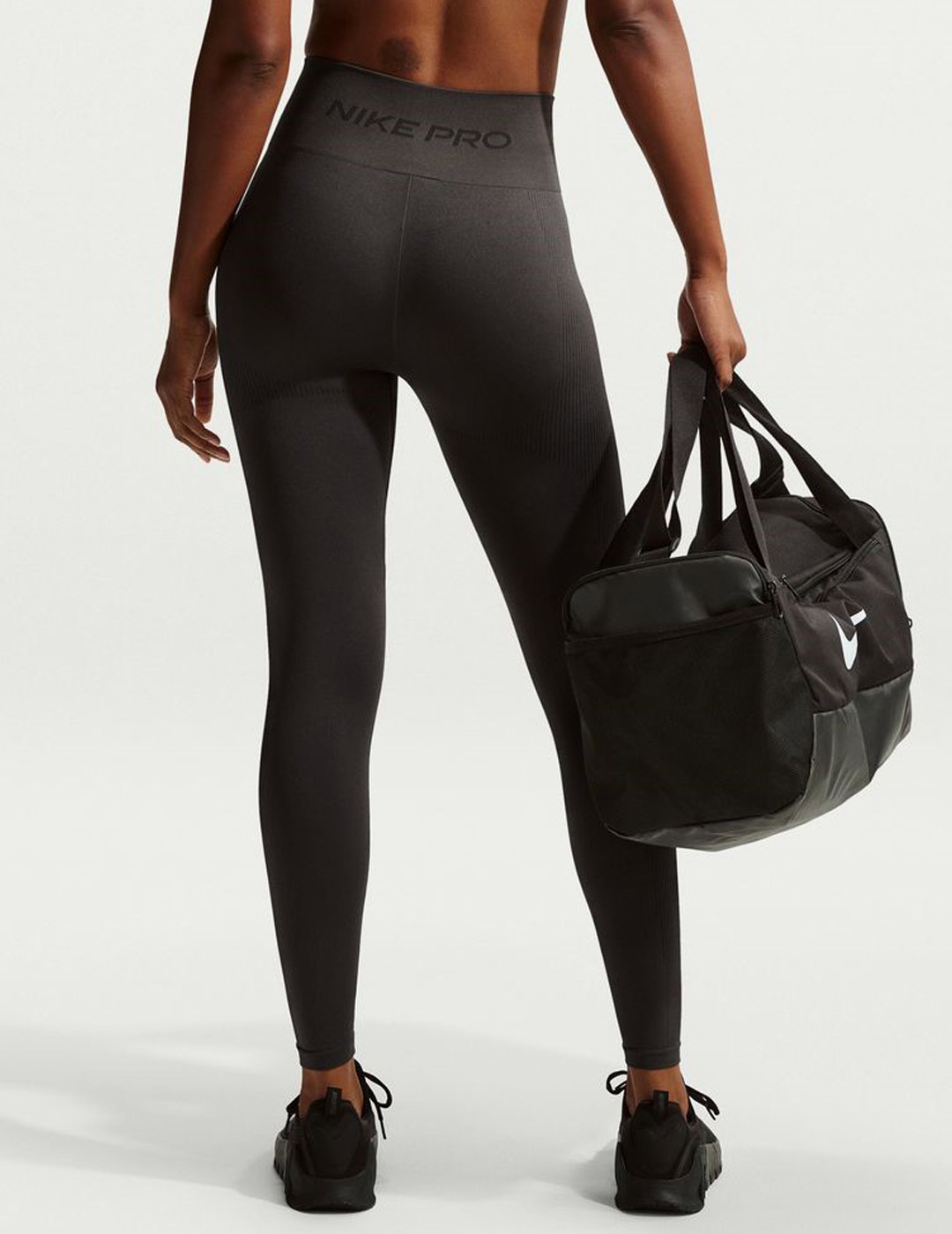 malla larga mujer NIKE PRO SEAMLESS HIGH-WAIS, gris