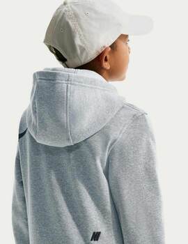 sudadera con capucha junior NIKE SPORTSWEAR CLUB big logo, gris