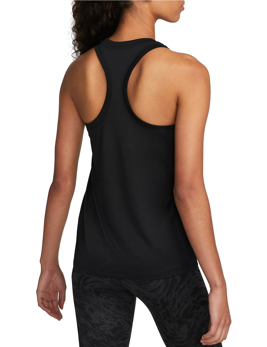 camiseta asas mujer nike DRI-FIT RACERBACK, negro