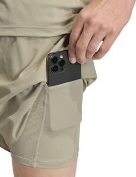 short hombre  adidas 2 en 1 ADI365, camel