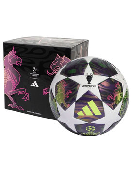 balón de fútbol adidas champions en caja, morado/blanco