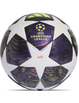balón de fútbol adidas champions en caja, morado/blanco