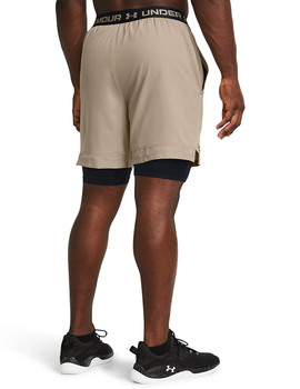 short hombre under armour con malla interior VANISH 2IN1, camel