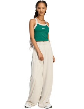 pantalón adidas mujer oversize, beige/verde