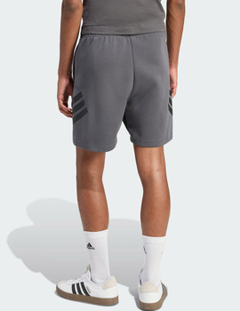 bermuda hombre adidas  FI 3S, gris/negro
