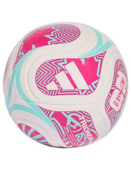 balón de fútbol adidas trionda blanco/rosa