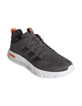 zapatilla adidas Cloudfoam flex-elastic cordones elásticos, gris/negro