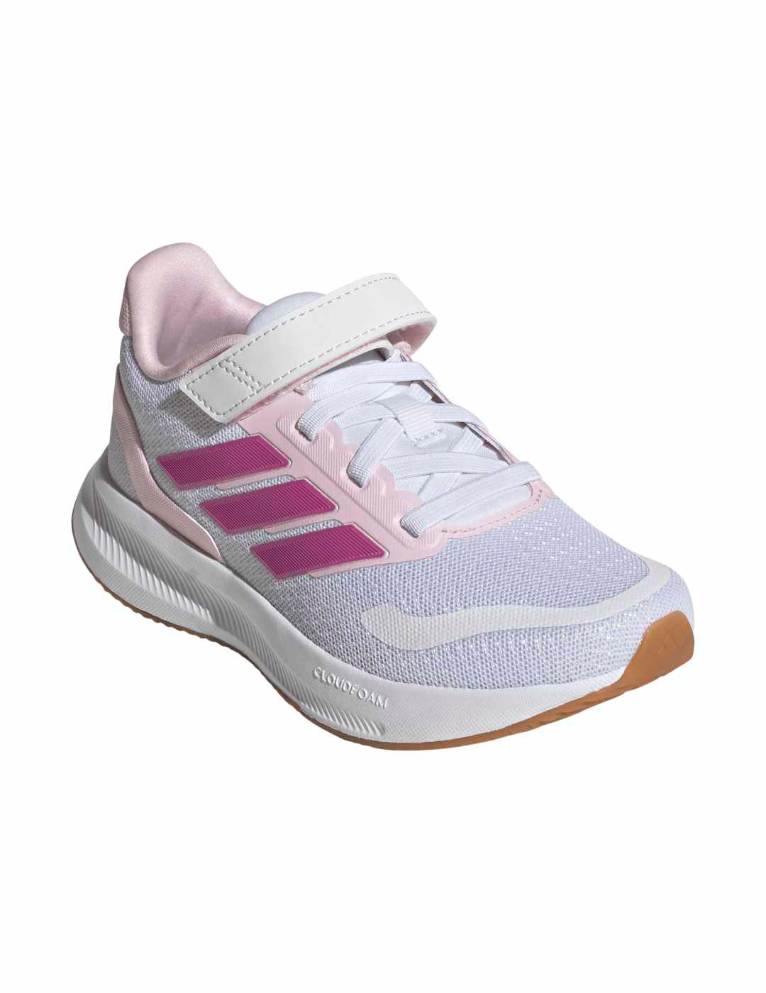 adidas RUNFALCON 5 Junior con velcro, blanco/rosa