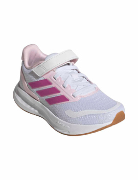adidas RUNFALCON 5 Junior con velcro, blanco/rosa