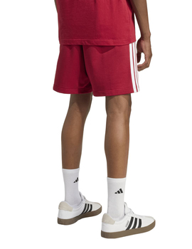 short adidas algodón tres bandas rojo/blanco