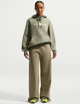 sudadera capucha nike  SHOX PHOENIX mujer, verde