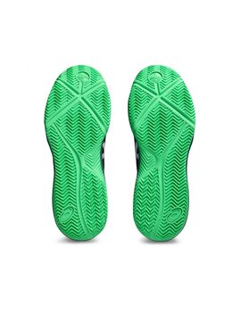 zapatilla padel asics Gel Dedicate, negro/blanco/verde