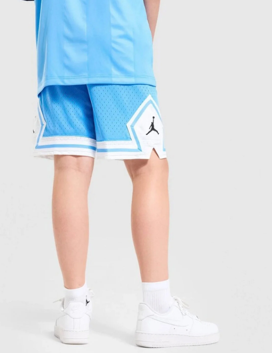 short jordan diamond junior , azul/blanco