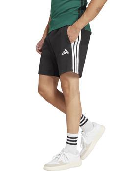 bermuda algodón hombre adidas 3 bandas negro7blanco