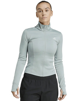 chaqueta entrenamiento mujer ajustada, verde