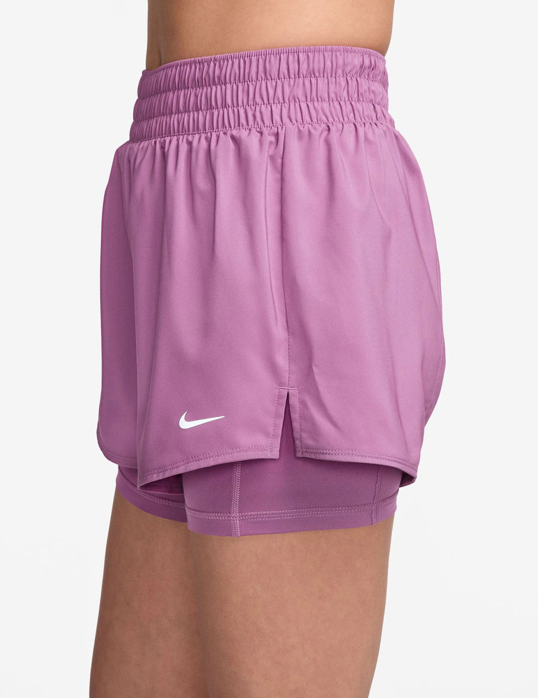 short running mujer 2 en 1 ONE DRI-FIT high-waist, rosa