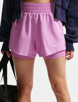 short running mujer 2 en 1 ONE DRI-FIT high-waist, rosa