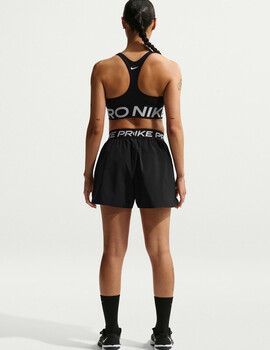 short mujer nike  PRO DRI-FIT MID-RISE B, negro