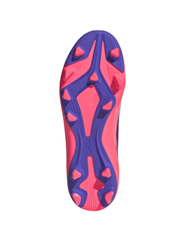 bota de fútbol adidas F50 HYPERFAST CLUB FG/MG Junior, blanco/rosa