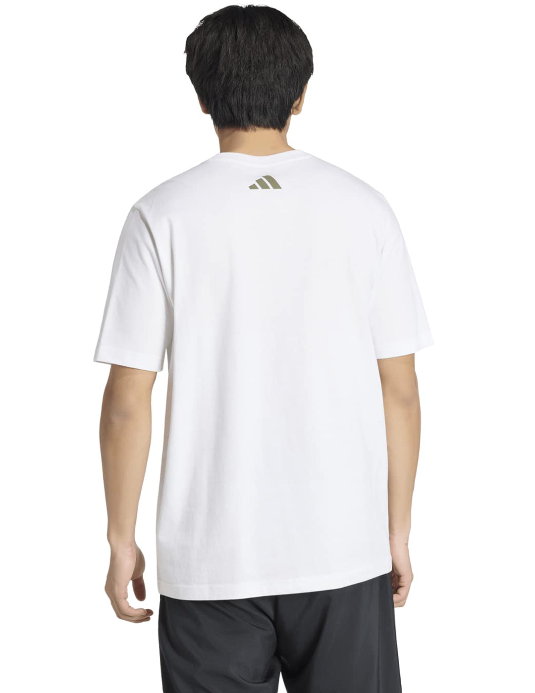 camiseta manga corta adidas hombre, blanco/verde