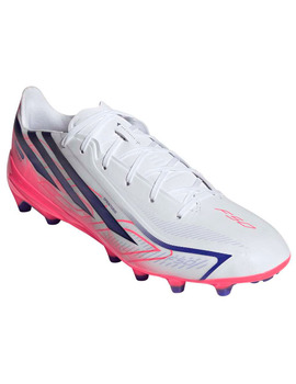bota de fútbol adidas  F50 HYPERFAST LEAGUE AG, blanco/rosa